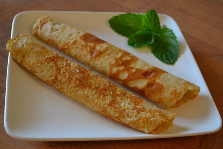 کرپ جو با سفیده تخم مرغ و کره بادام زمینی